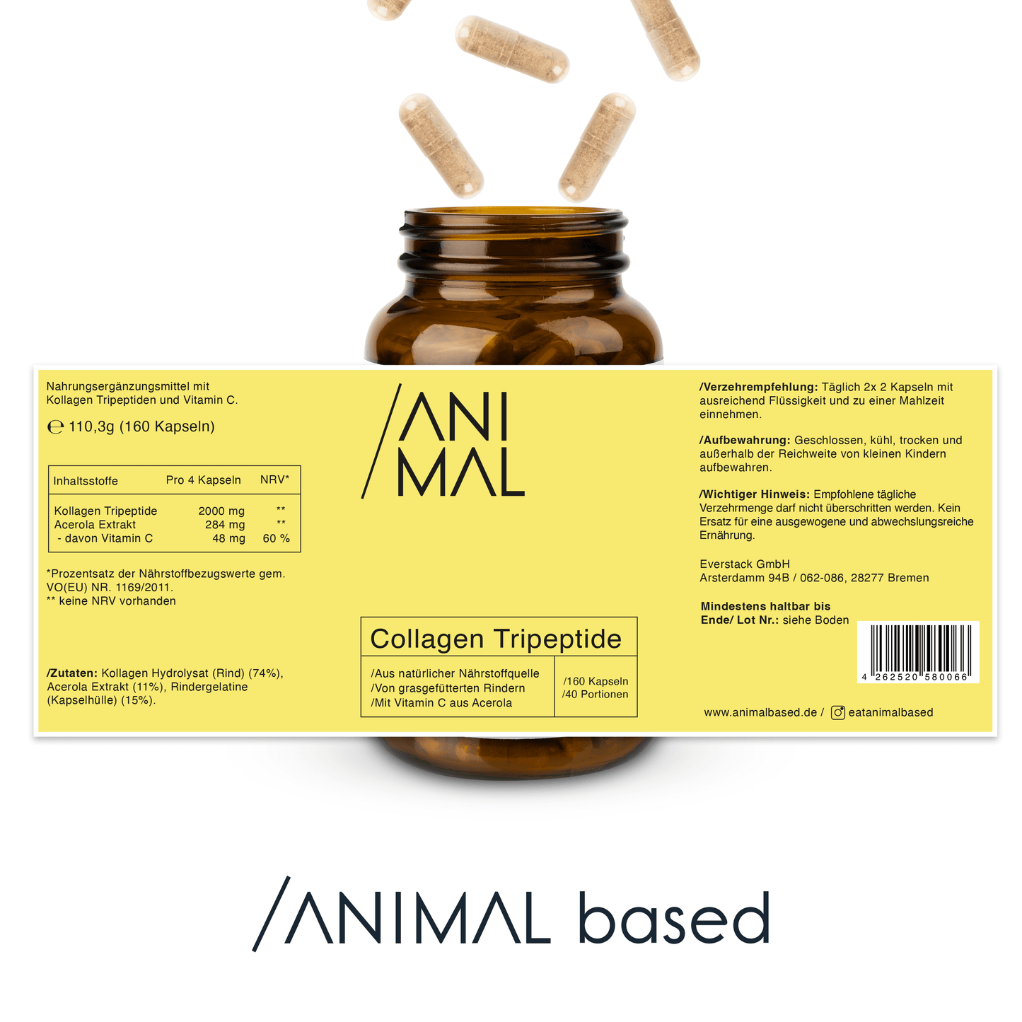 Collagen Tripeptide - mit natürlichem Vitamin C aus Acerola