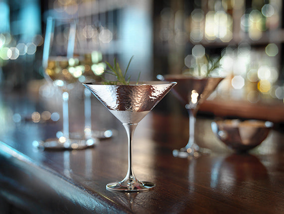 Robbe & Berking - COCKTAILSCHALE Martelé - versilbert