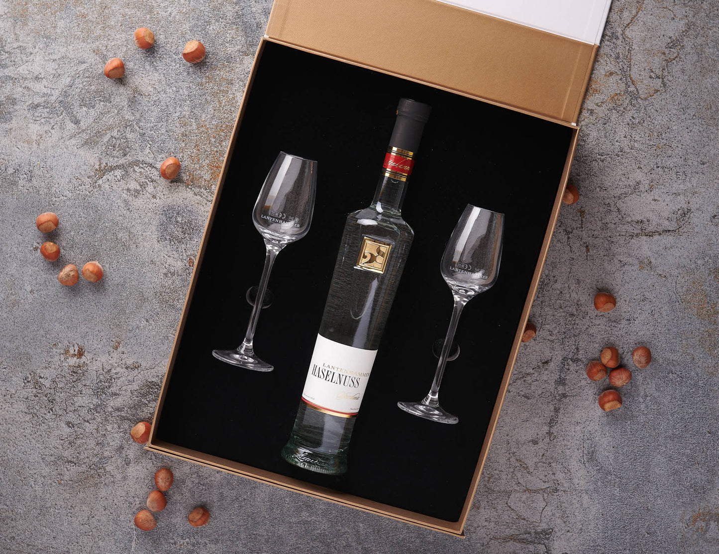 Lantenhammer jemný brandy set - lískový ořech