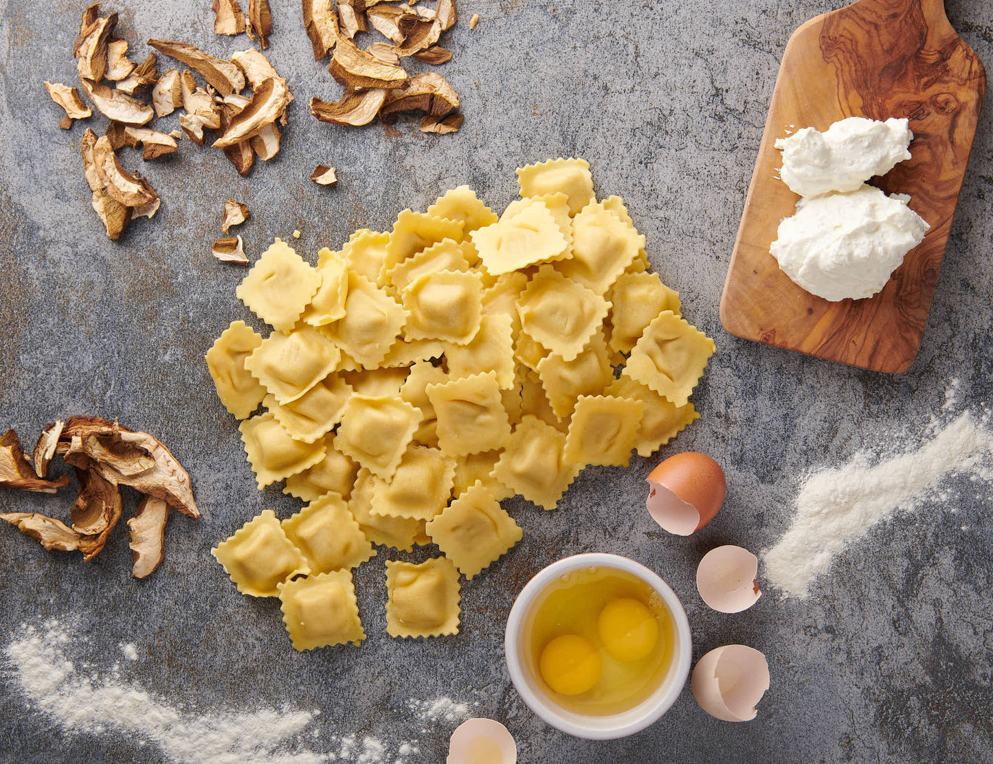 Těstoviny Sassella - Porcini Houba & Ricotta Ravioli 500g