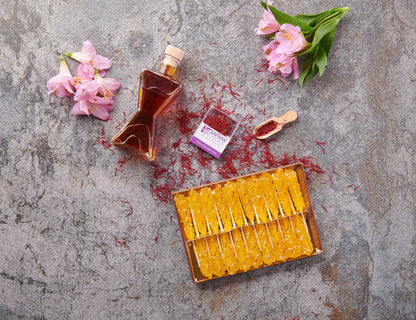 Saffron Expert - 1 g šafránu, kamenné cukrové tyčinky a balzamikový ocet
