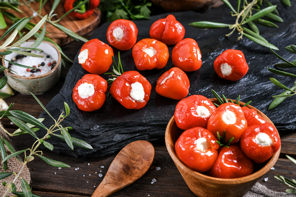 Rote Kirschpaprika mit Frischkäsefüllung 150g