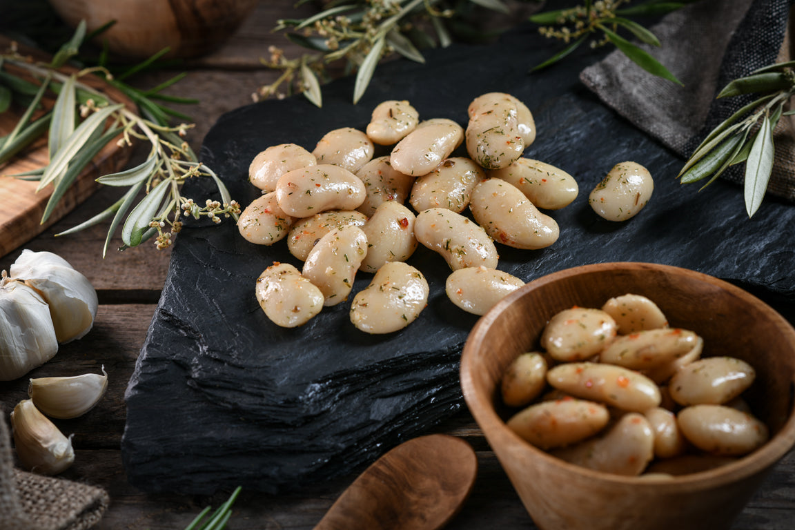 Riesenbohnen mit Knoblauch und Chili 150g