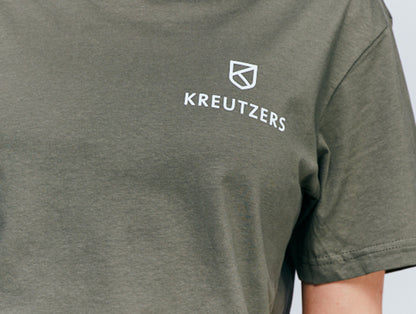 Die Schmiede – Dívčí tričko KREUTZERS Basic s kulatým výstřihem (olivové)