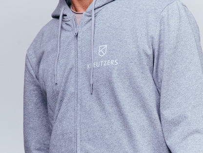 Die Schmiede – KREUTZERS Basic Zip Hoodie Men (melírovaná šedá)