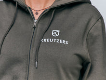 Die Schmiede – Dívčí mikina s kapucí a zipem KREUTZERS Basic (olivová)