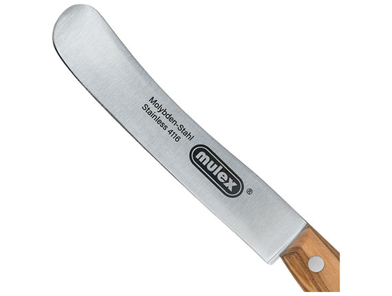 Mulex - Buckelsmesser / Frühstücksmesser geschmiedet mit Olivenholz - gerade Klinge