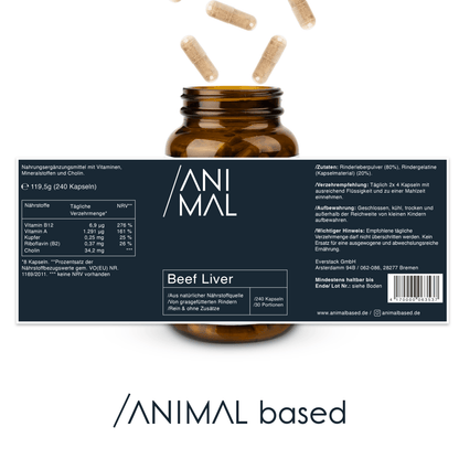 Rinderleber Kapseln - Grass Fed Beef Liver