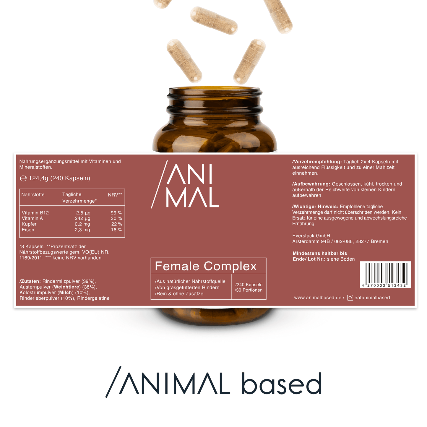 Female Complex - Grass Fed Organs mit Austern