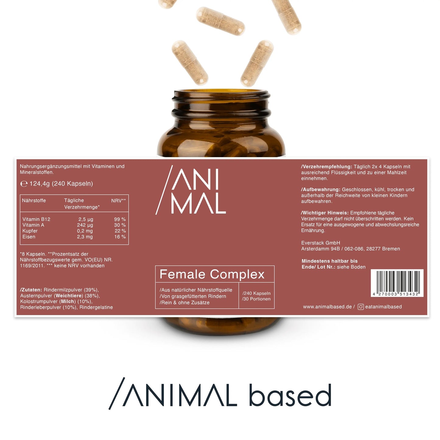 Female Complex - Grass Fed Organs mit Austern