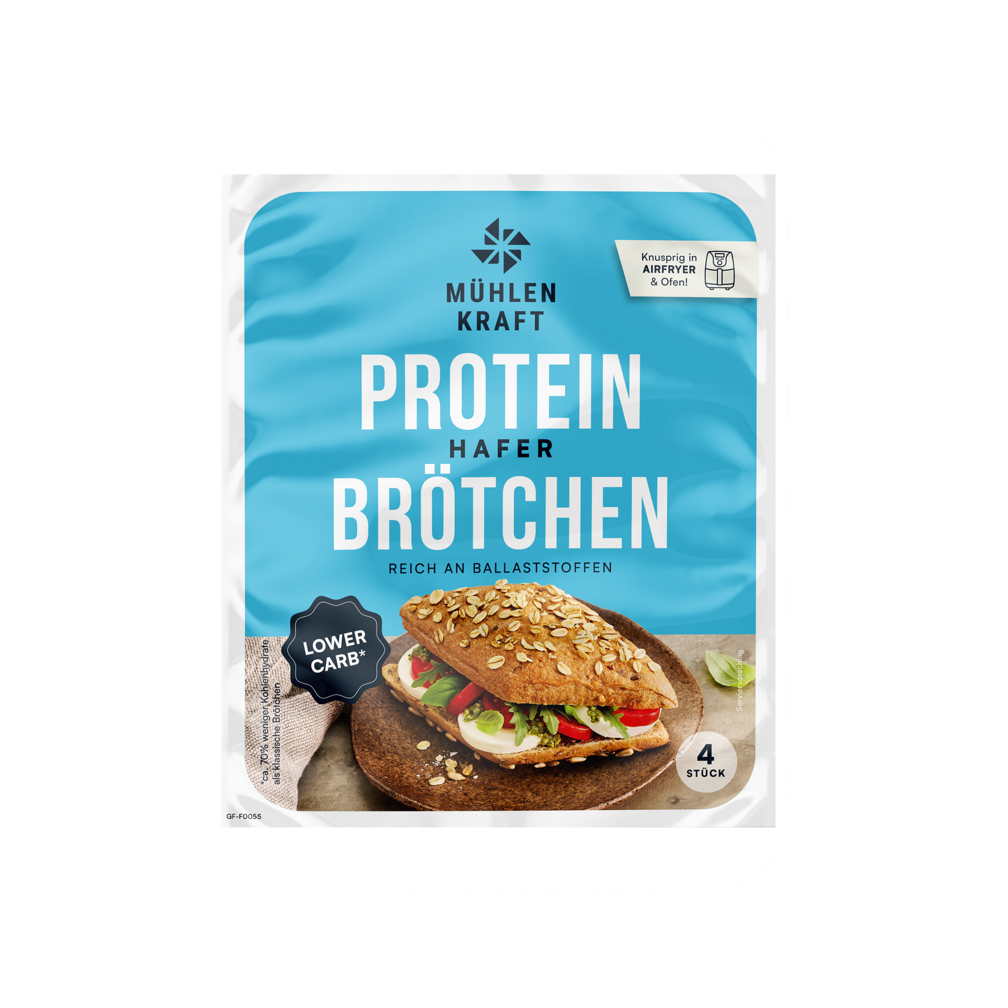 Mühlenkraft  Protein Hafer Brötchen