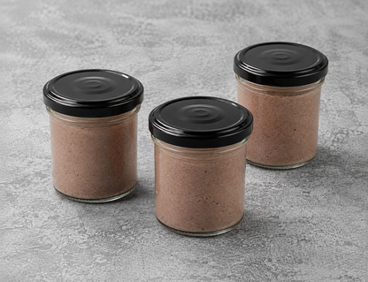 Einmachgläser mit schwarzem Schraubdeckel – 6 Stück