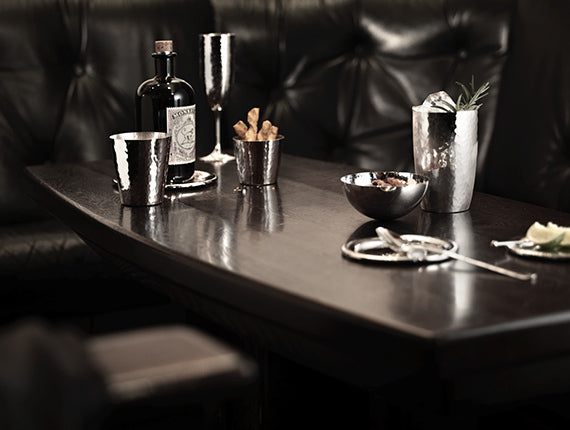 Robbe & Berking - CHAMPAGNERKELCH Martelé - versilbert