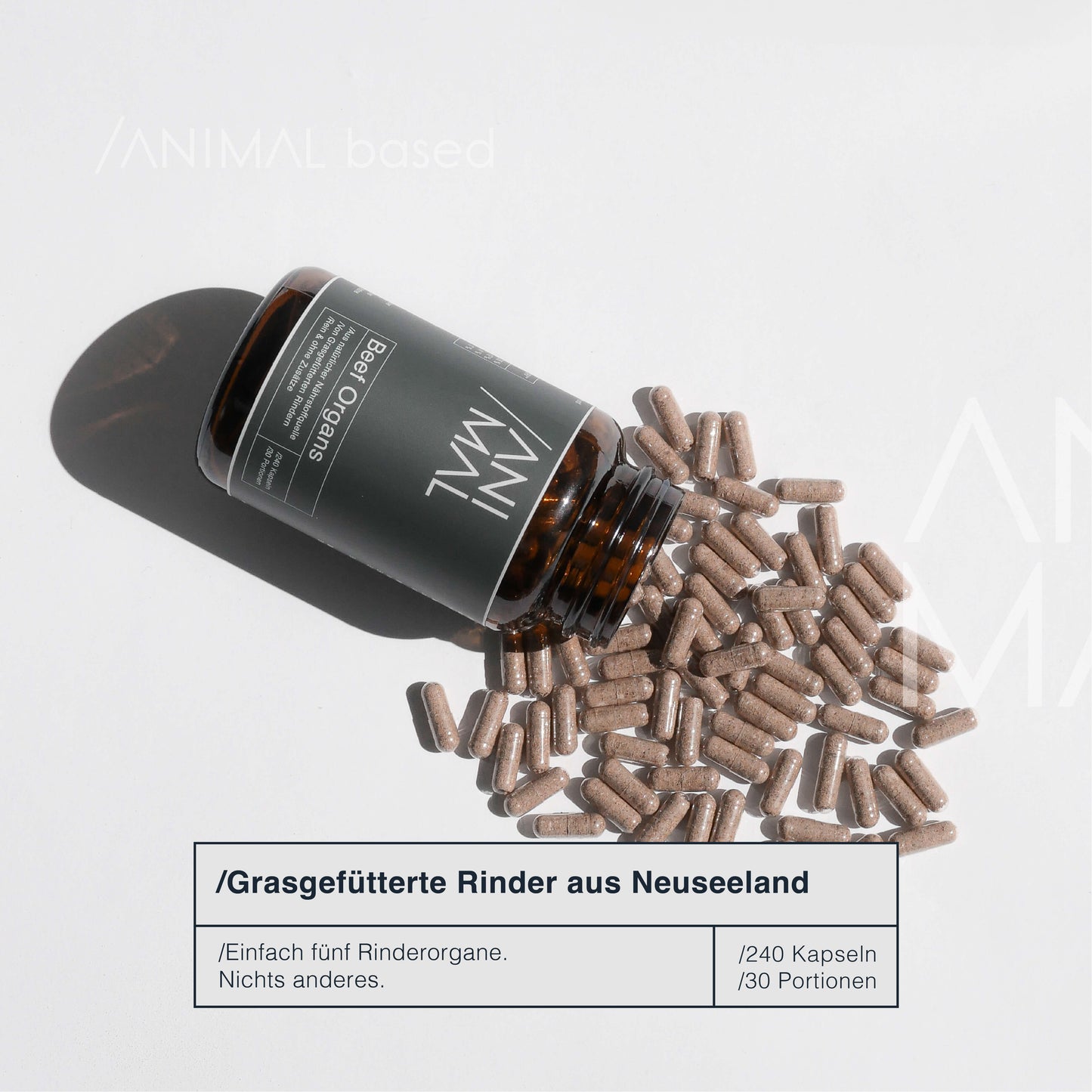 Rinderorgane Kapseln - Grass Fed Beef Organs