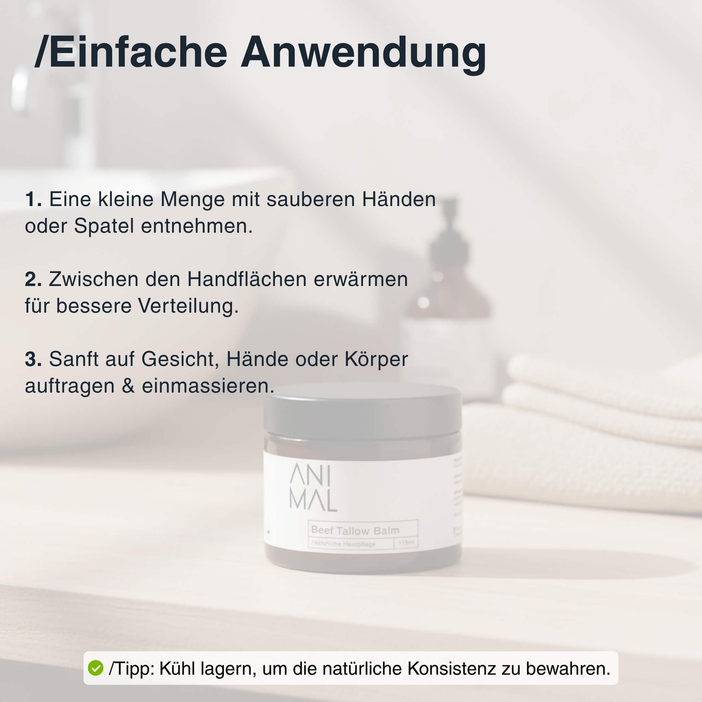 Beef Tallow Balm - Rindertalg Hautpflege - 110ml