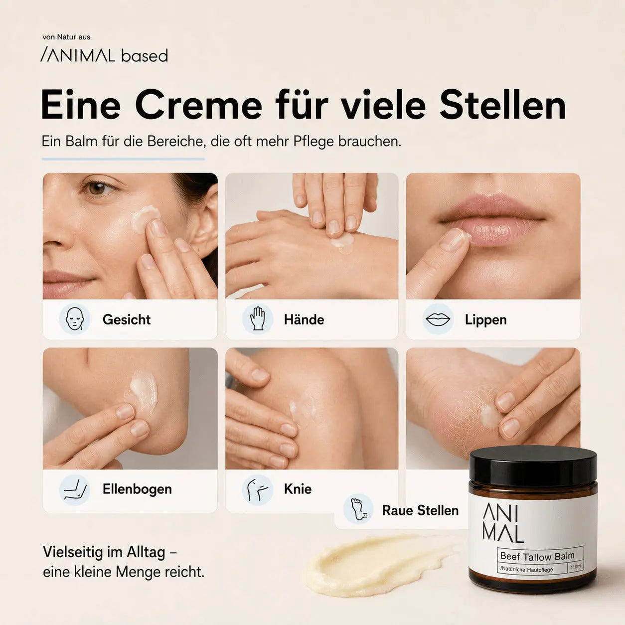 Beef Tallow Balm - Rindertalg Hautpflege - 110ml