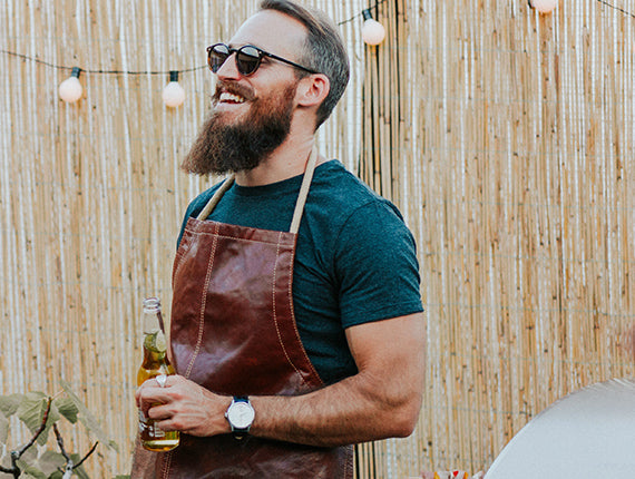 ALPENLEDER - Grillschürze Funkenfeuer