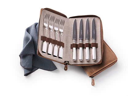 Robbe & Berking - GRILLSET Alt-Spaten Frozen Black - 8tlg. Sterling Silber