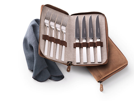 Robbe & Berking - GRILLSET Riva Frozen Black - 8tlg. Sterling Silber