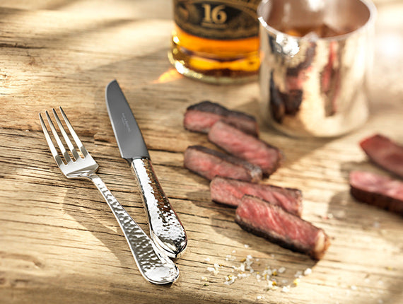 Robbe & Berking - GRILLSET Martelé Frozen Black - 8tlg. Sterling Silber