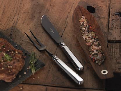 Robbe & Berking - TRANCHIERSET Alt-Spaten Frozen Black 2tlg. Sterling Silber