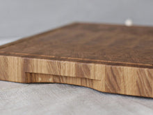 Holz4Home - Premium Schneidebrett-Set Stirnholz Eiche Würfelmuster