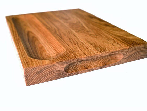 Holz4Home - Servier- und Schneidebrett-Set aus massiver Eiche