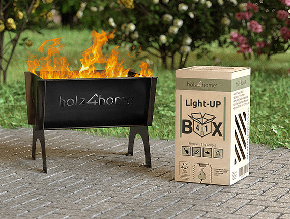 Holz4Home LIGHT UP - Grillbox Grillkohle (6x)