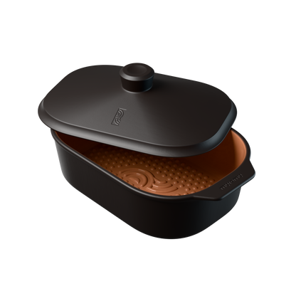 myromy Brot-Frische-Topf Keramik-Brottopf Coffee Edition · 6 L