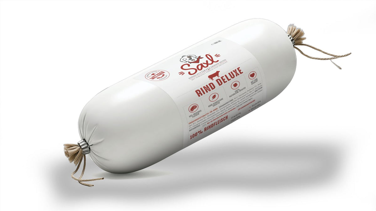 Saxl Rind Deluxe – Hundefutter mit Rind, freigestelltes Produkt