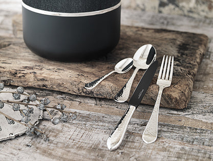 Robbe & Berking - THE BOX Martelé Frozen Black - 24tlg. versilbert