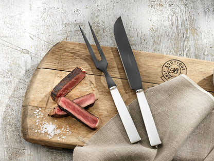 Robbe & Berking - TRANCHIERSET Riva Frozen Black - 2tlg. versilbert