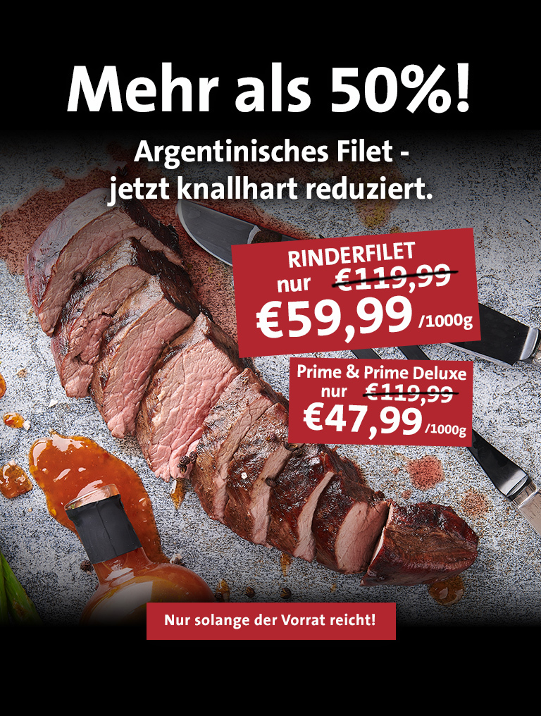 50% auf Arg. Filet