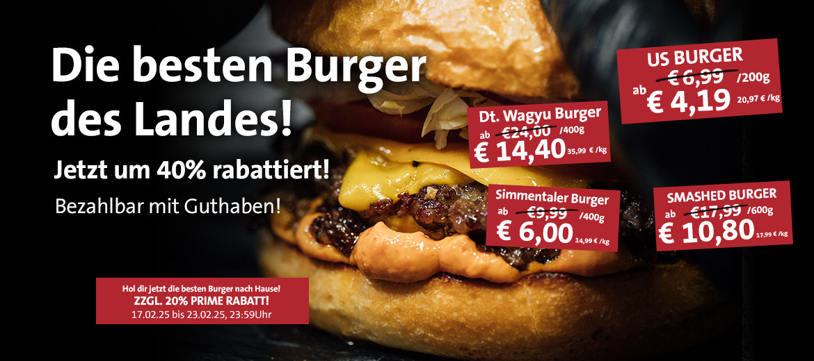 40% auf die besten Burger!