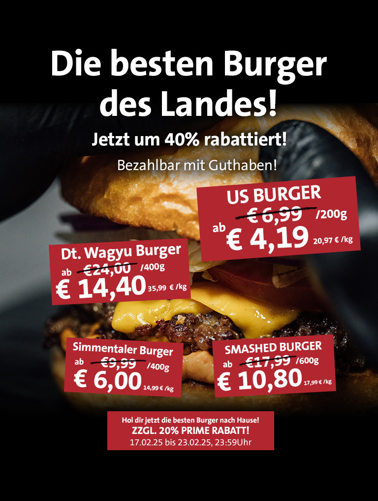 40% auf die besten Burger!