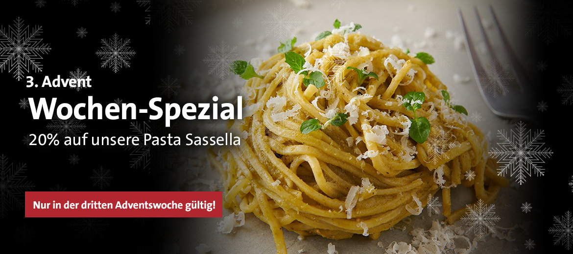 20% auf unsere Pasta!