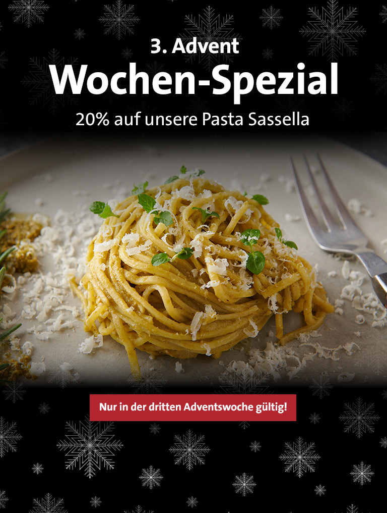 20% auf unsere Pasta!