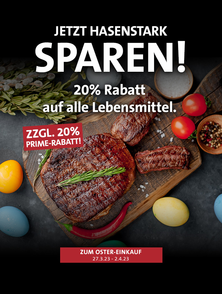 20% auf alle Lebensmittel!