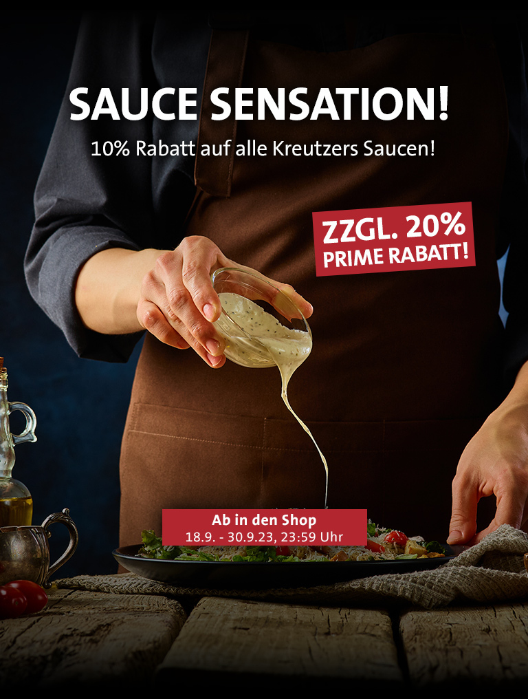 10% auf alle Saucen!