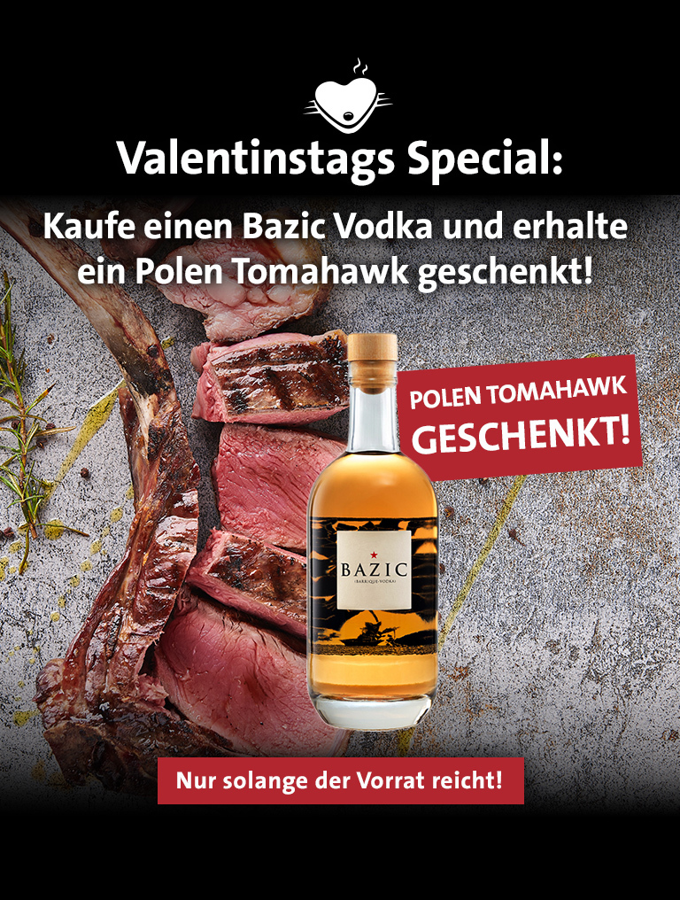 Kaufe einen Vodka und erhalte ein Tomahawk geschenkt!