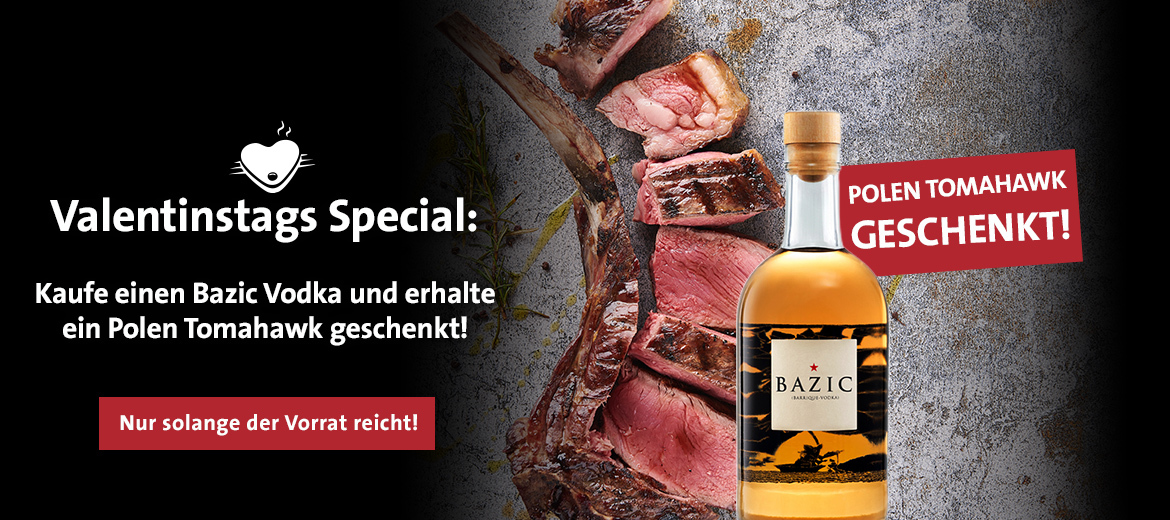 Kaufe einen Wodka und erhalte ein Polen Tomahawk Steak geschenkt!
