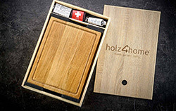 Holz4Home - Servier- und Schneidebrett-Set aus massiver Eiche