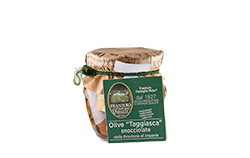 Frantoio Olive Taggiasca -  handverlesene bunte Oliven ohne Kern 90g