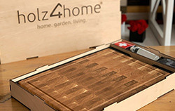 Holz4Home - Premium Schneidebrett-Set Stirnholz Eiche Würfelmuster